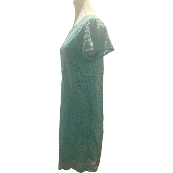 Lace Shift Dress - Mellow Aqua Size Medium - great pre owned condition! - Picture 4 of 6